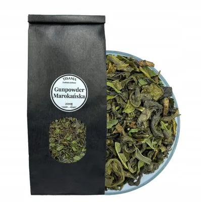 Herbata zielona Gunpowder MAROKAŃSKA z miętą