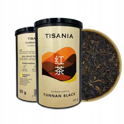 Herbata czarna Yunnan Black liściasta PREMIUM wysokiej jakości 50g