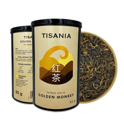 Herbata czarna Golden Monkey liściasta PREMIUM w puszce 50g Chiny