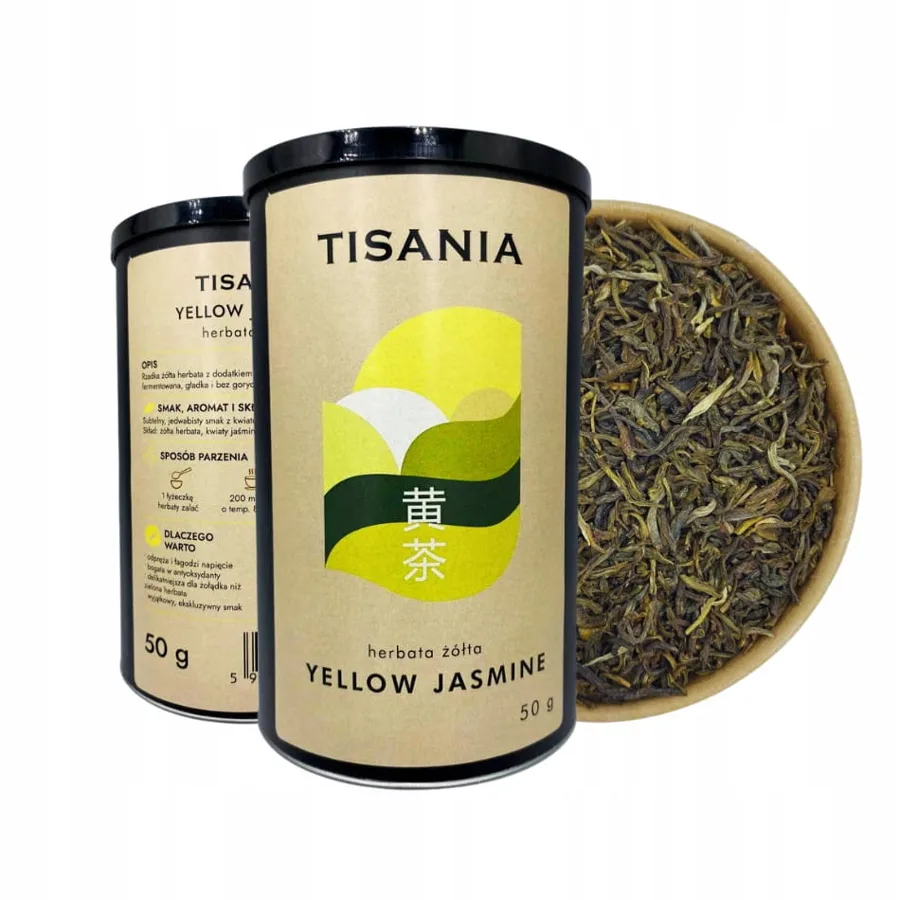 Herbata żółta Yellow Jasmine liściasta Premium aromatyczna 50g
