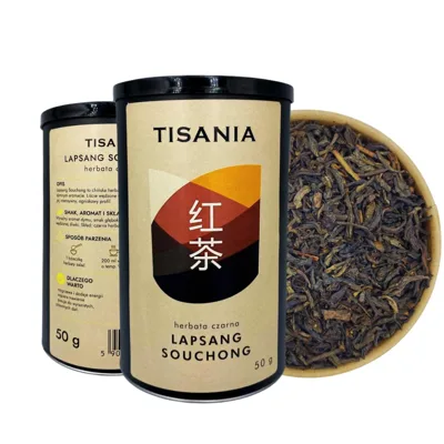 Lapsang Souchong herbata czarna WĘDZONA puszka 50g PREMIUM