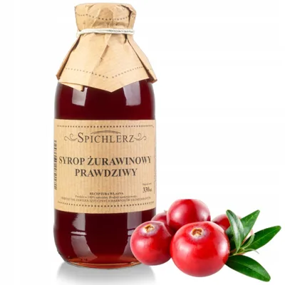 Syrop żurawinowy Spichlerz 330 ml do herbaty napojów i deserów