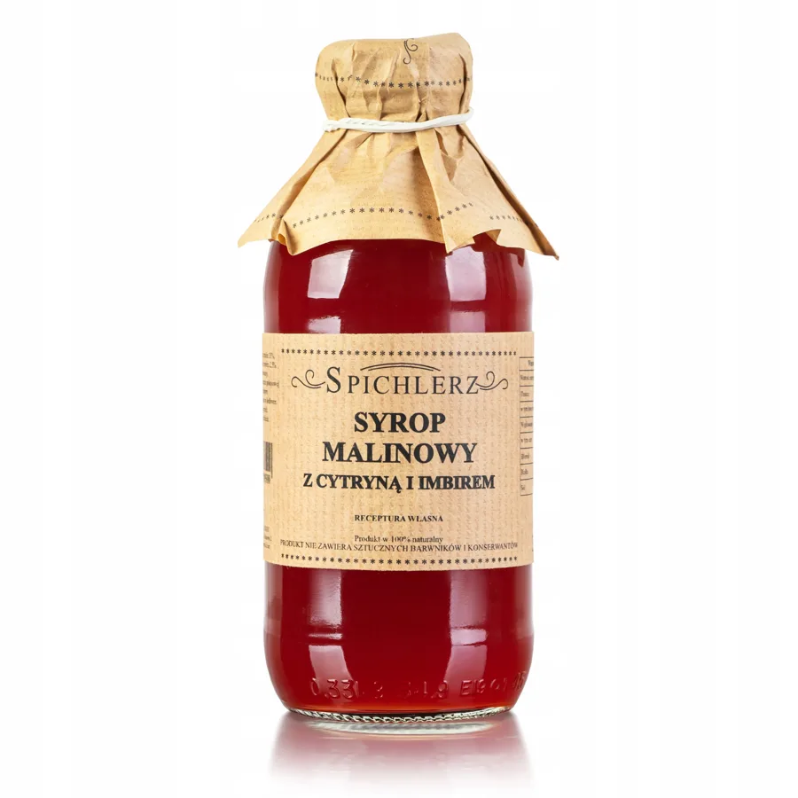 Syrop Malinowy z cytryną i imbirem Spichlerz 330ml